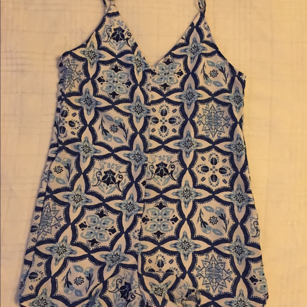 Lulus Blue and White Romper